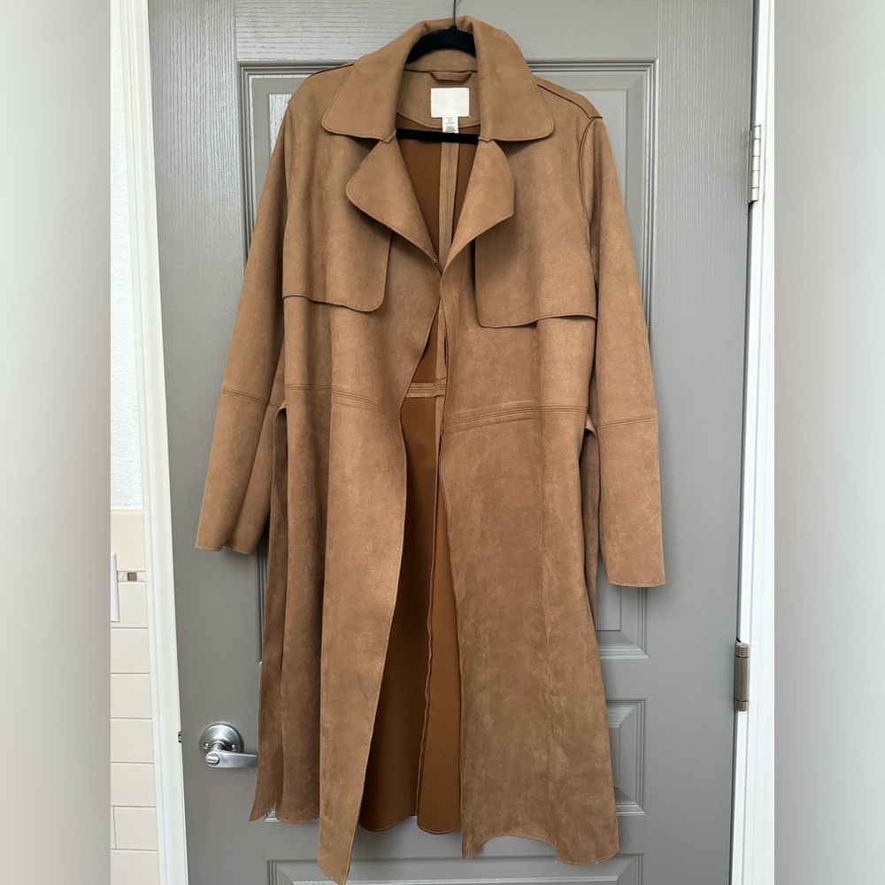 H&M Suede Trench Coat